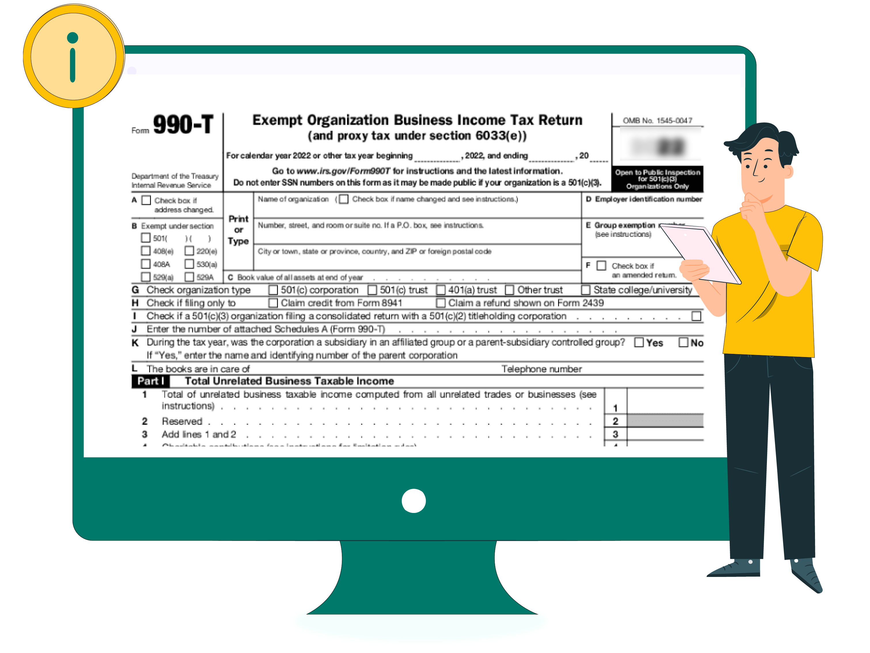 Information Required to File Form 990-T